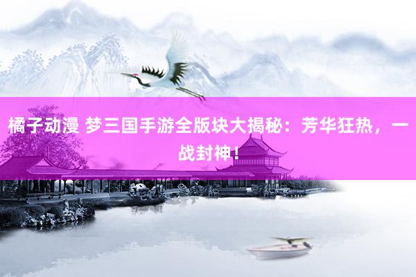 橘子动漫 梦三国手游全版块大揭秘：芳华狂热，一战封神！