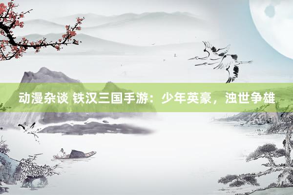 动漫杂谈 铁汉三国手游：少年英豪，浊世争雄