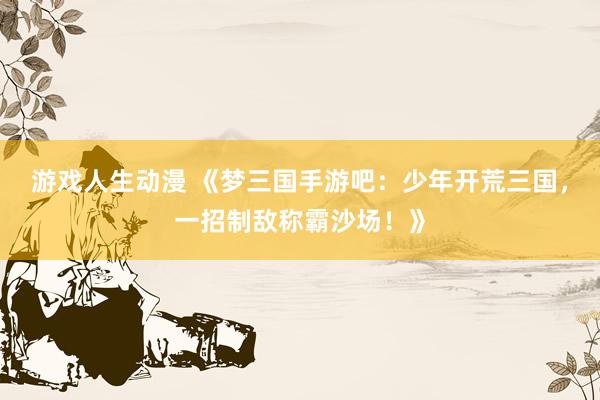 游戏人生动漫 《梦三国手游吧：少年开荒三国，一招制敌称霸沙场！》