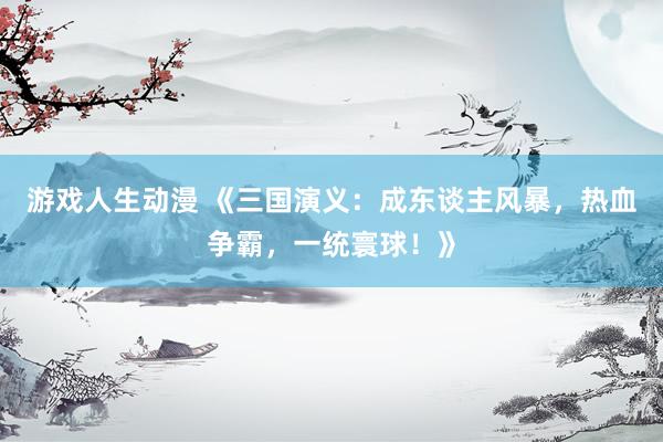 游戏人生动漫 《三国演义：成东谈主风暴，热血争霸，一统寰球！》